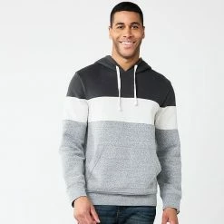 Men's Sonoma Goods For Life® Colorblock Hoodie Gray Pink Block -Sonoma Goods For Life shop unnamed file 1195