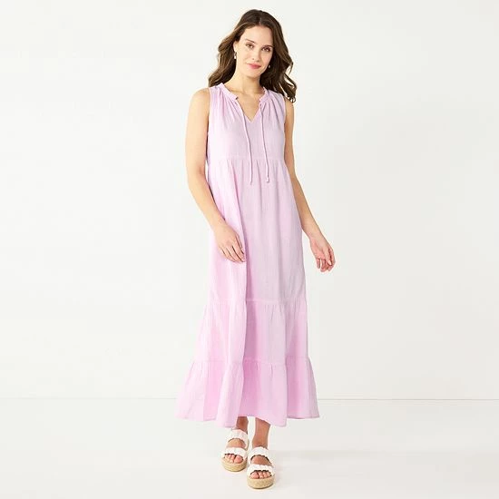 Women's Sonoma Goods For Life® X Lauren Lane Sleeveless Tiered Dress Daydream Purple 3 Women's Sonoma Goods For Life® X Lauren Lane Sleeveless Tiered Dress Daydream Purple