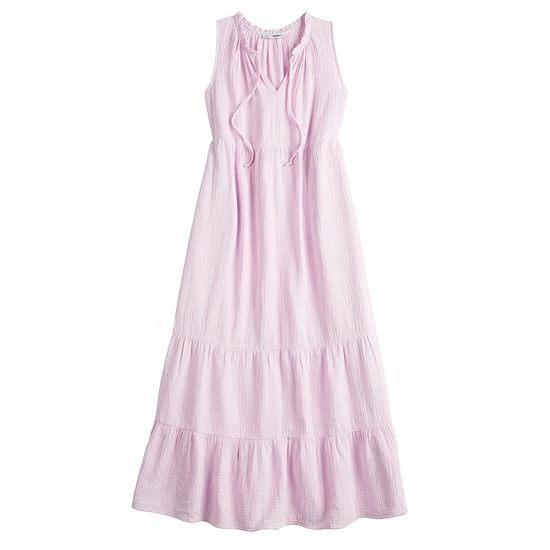 Women's Sonoma Goods For Life® X Lauren Lane Sleeveless Tiered Dress Daydream Purple 5 Women's Sonoma Goods For Life® X Lauren Lane Sleeveless Tiered Dress Daydream Purple - Image 3