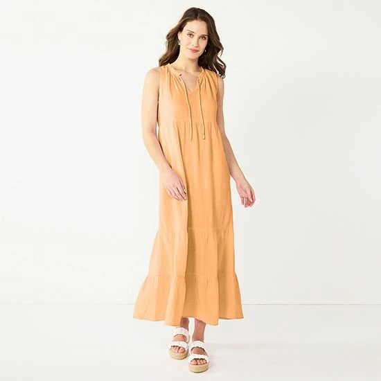 Women's Sonoma Goods For Life® X Lauren Lane Sleeveless Tiered Dress Daydream Purple 8 Women's Sonoma Goods For Life® X Lauren Lane Sleeveless Tiered Dress Daydream Purple - Image 6