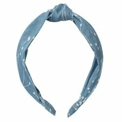 Sonoma Goods For Life® White Detailed Denim Top Knot Headband