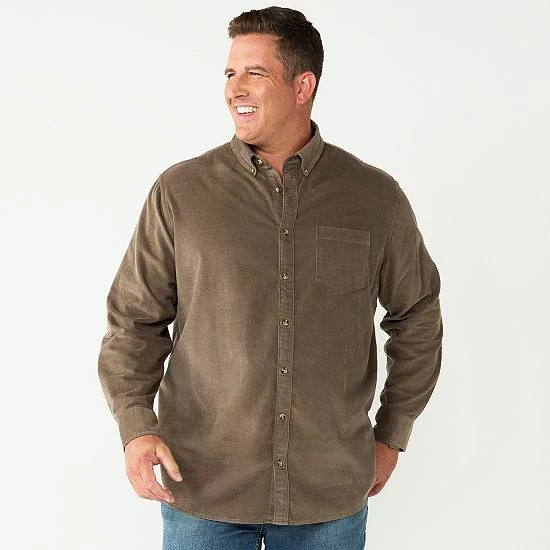 Big & Tall Sonoma Goods For Life® Perfect Length Button-Down Shirt Diamond Navy 4 Big & Tall Sonoma Goods For Life® Perfect Length Button-Down Shirt Diamond Navy - Image 2