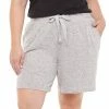 Plus Size Sonoma Goods For Life® Essential Bermuda Pajama Shorts Dark Silver Heather -Sonoma Goods For Life shop unnamed file 12074