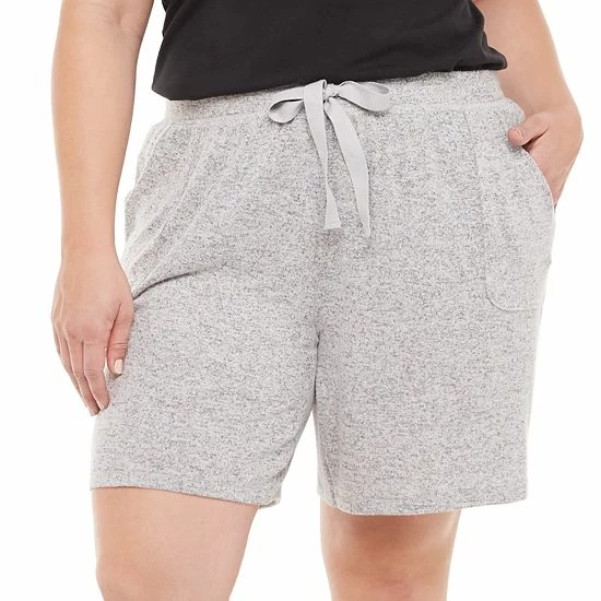 Plus Size Sonoma Goods For Life® Essential Bermuda Pajama Shorts Dark Silver Heather 3 Plus Size Sonoma Goods For Life® Essential Bermuda Pajama Shorts Dark Silver Heather