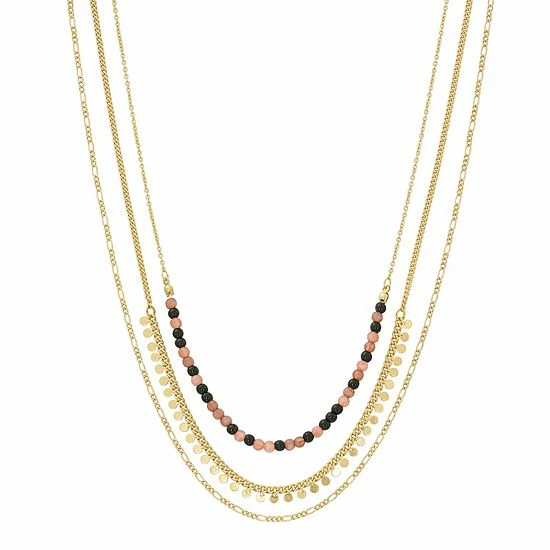 Sonoma Goods For Life® Gold Tone Layered Beaded Necklace 3 Sonoma Goods For Life® Gold Tone Layered Beaded Necklace