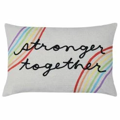 Sonoma Goods For Life® Linen Stronger Together Oblong Throw Pillow
