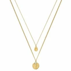 Sonoma Goods For Life® Recycled Layered Pendant Necklace Gold Tone