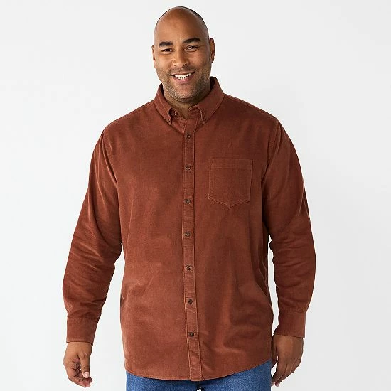 Big & Tall Sonoma Goods For Life® Perfect Length Button-Down Shirt Diamond Navy 11 Big & Tall Sonoma Goods For Life® Perfect Length Button-Down Shirt Diamond Navy - Image 9