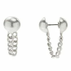 Sonoma Goods For Life® Button Post With Chain Earrings Gold Tone