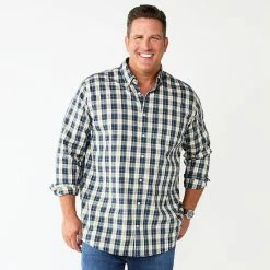 Big & Tall Sonoma Goods For Life® Perfect Length Button-Down Shirt Diamond Navy 35 Big & Tall Sonoma Goods For Life® Perfect Length Button-Down Shirt Diamond Navy -Sonoma Goods For Life shop unnamed file 1220