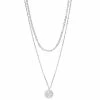 Sonoma Goods For Life® Silver Tone 2 Row High Low Radial Texture Pendant Necklace