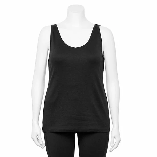 Plus Size Sonoma Goods For Life® Everyday Rib Tank Heather Gray 7 Plus Size Sonoma Goods For Life® Everyday Rib Tank Heather Gray - Image 5