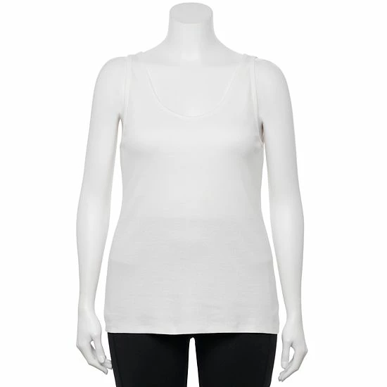 Plus Size Sonoma Goods For Life® Everyday Rib Tank Heather Gray 8 Plus Size Sonoma Goods For Life® Everyday Rib Tank Heather Gray - Image 6