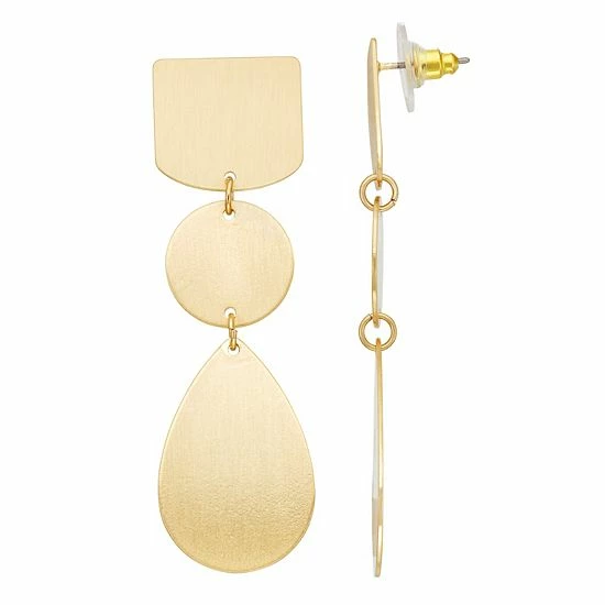 Sonoma Goods For Life® Gold Tone Geometric Linear Drop Earrings 3 Sonoma Goods For Life® Gold Tone Geometric Linear Drop Earrings