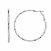 Sonoma Goods For Life™ Textured Hoop Earrings Silver Tone