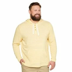 Men's Big & Tall Sonoma Goods For Life® Henley Hoodie Beige Stripe -Sonoma Goods For Life shop unnamed file 12386