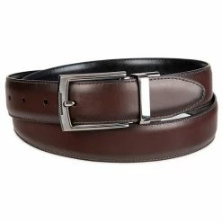 Big & Tall Sonoma Goods For Life® Feather-Edge Stitched Black-to-Brown Reversible Belt