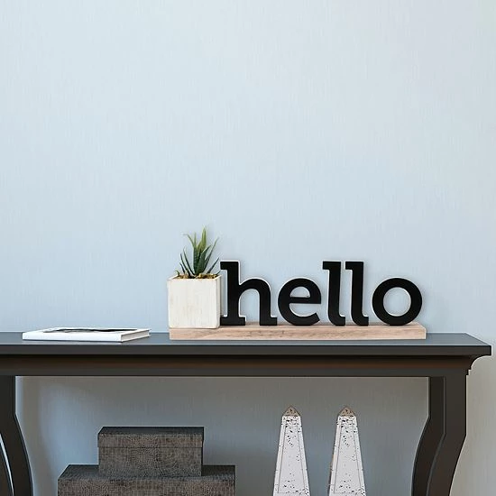 Sonoma Goods For Life® Hello Caption Faux Plant Table Decor 4 Sonoma Goods For Life® Hello Caption Faux Plant Table Decor - Image 2