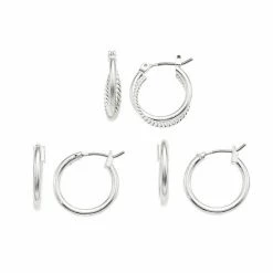 Sonoma Goods For Life™ Nickel Free Hoop Earring Set Silver Tone
