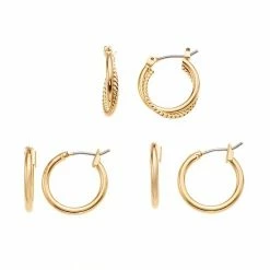 Sonoma Goods For Life™ Nickel Free Hoop Earring Set Silver Tone -Sonoma Goods For Life shop unnamed file 12472