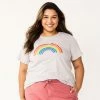 Plus Size Sonoma Goods For Life® Graphic Tee Gray Rainbow -Sonoma Goods For Life shop unnamed file 12479