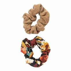 Women's Sonoma Goods For Life® Brown Knit & Multi Printed Scrunchie 2 Pack Set