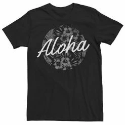 Men's Sonoma Goods For Life® Aloha Tropical Flower Circle Portrait Tee Black -Sonoma Goods For Life shop unnamed file 12539