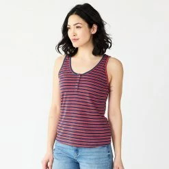 Women's Sonoma Goods For Life® Striped Henley Tank Top Purple Brown Stripe 13 Women's Sonoma Goods For Life® Striped Henley Tank Top Purple Brown Stripe -Sonoma Goods For Life shop unnamed file 12568