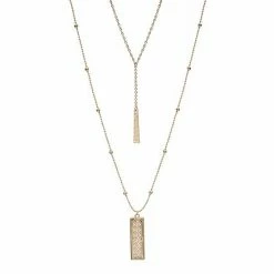 Sonoma Goods For Life® Rectangle Pendant High-Low Necklace