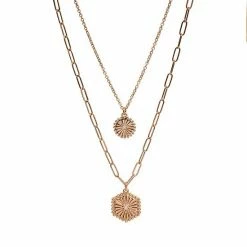 Sonoma Goods For Life® 2 Row Double Pendant Nickel Free Chain Necklace
