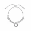 Sonoma Goods For Life® Silver Tone Prelayered Chain Pull Tie Nickel Free Bracelet