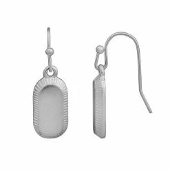 Sonoma Goods For Life® Silver Tone Textured Plate Nickel Free Drop Earrings
