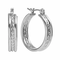 Sonoma Goods For Life™ Twist Triple-Hoop Earrings Gold Tone -Sonoma Goods For Life shop unnamed file 12674