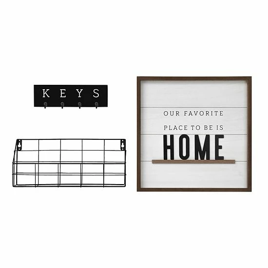 Sonoma Goods For Life® Entryway Wall Decor 3-piece Set 3 Sonoma Goods For Life® Entryway Wall Decor 3-piece Set