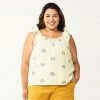 Plus Size Sonoma Goods For Life® Ruffle Tank Top Yellow Flower -Sonoma Goods For Life shop unnamed file 12756