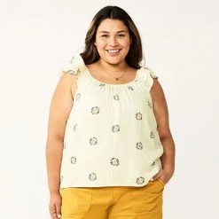 Plus Size Sonoma Goods For Life® Ruffle Tank Top Yellow Flower 11 Plus Size Sonoma Goods For Life® Ruffle Tank Top Yellow Flower -Sonoma Goods For Life shop unnamed file 12759