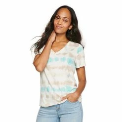 Women's Sonoma Goods For Life® Everyday V-Neck Tee Orange Brown Floral -Sonoma Goods For Life shop unnamed file 1276