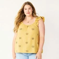 Plus Size Sonoma Goods For Life® Ruffle Tank Top Yellow Flower 13 Plus Size Sonoma Goods For Life® Ruffle Tank Top Yellow Flower -Sonoma Goods For Life shop unnamed file 12761
