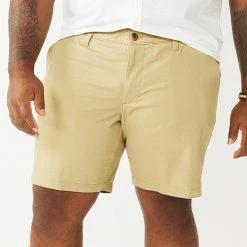 Big & Tall Sonoma Goods For Life® Regular-Fit Flex Flat-Front Shorts Light Khaki -Sonoma Goods For Life shop unnamed file 12784
