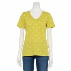 Women's Sonoma Goods For Life® Everyday V-Neck Tee Orange Brown Floral -Sonoma Goods For Life shop unnamed file 1280