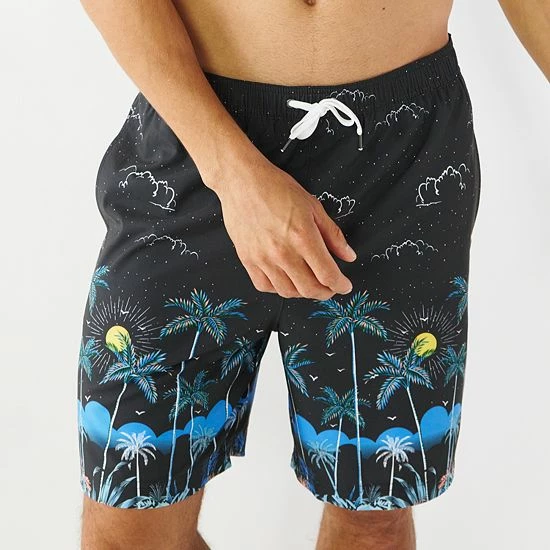 Men's Sonoma Goods For Life® Full Elastic-Waistband Swim Trunks Sunny Treat 3 Men's Sonoma Goods For Life® Full Elastic-Waistband Swim Trunks Sunny Treat