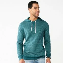 Men's Sonoma Goods For Life® Double-Knit Hoodie Teal Stripe -Sonoma Goods For Life shop unnamed file 1286