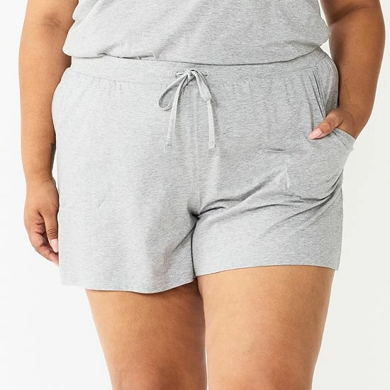 Plus Size Sonoma Goods For Life® Essential Pajama Shorts Heather Gray 8 Plus Size Sonoma Goods For Life® Essential Pajama Shorts Heather Gray - Image 6