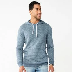 Men's Sonoma Goods For Life® Double-Knit Hoodie Teal Stripe -Sonoma Goods For Life shop unnamed file 1290