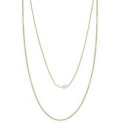 Sonoma Goods For Life® 2 Row Multi Chain With Single Pearl Station Necklace