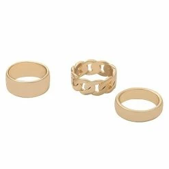 Sonoma Goods For Life® Chubby Chain Ring Set 3 Pack Silver Tone -Sonoma Goods For Life shop unnamed file 12926
