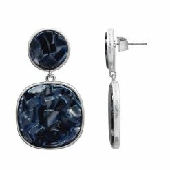 Sonoma Goods For Life® Marbled Double Drop Statement Earrings