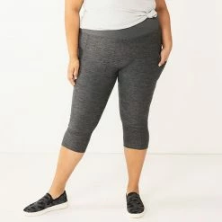 Plus Size Sonoma Goods For Life® Crossover Waist Crop Leggings Pitch Black -Sonoma Goods For Life shop unnamed file 12975