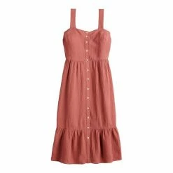 Women's Sonoma Goods For Life® X Lauren Lane Button Front Flounce Dress Mauve Jewel -Sonoma Goods For Life shop unnamed file 13006