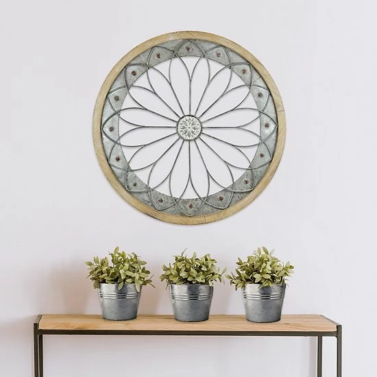 Sonoma Goods For Life® Mixed Material Flower Wall Medallion 4 Sonoma Goods For Life® Mixed Material Flower Wall Medallion - Image 2